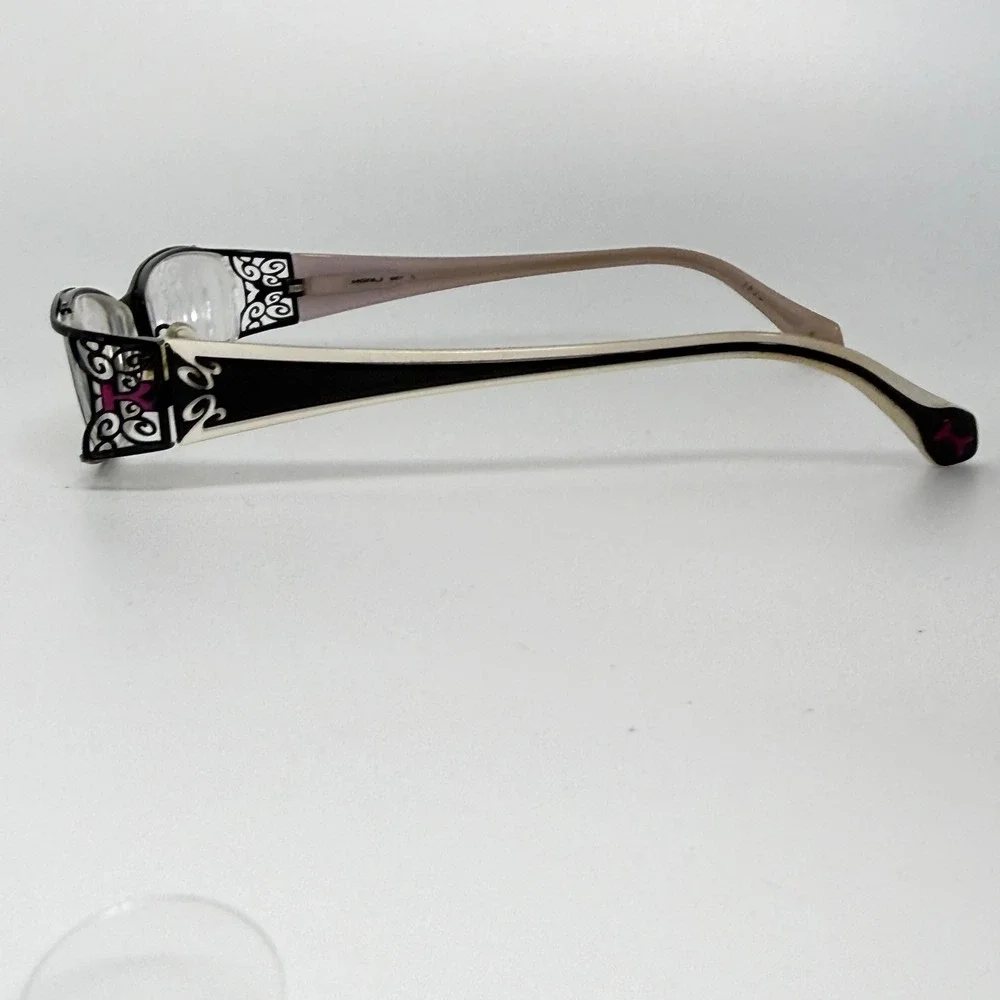 Koali 6467K Brown Pink Rectangular Filigree Eyeglasses Frames 52-16 France 21488